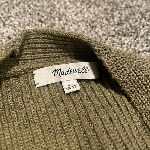 Madewell green knit cardigan - Picture 2 of 3